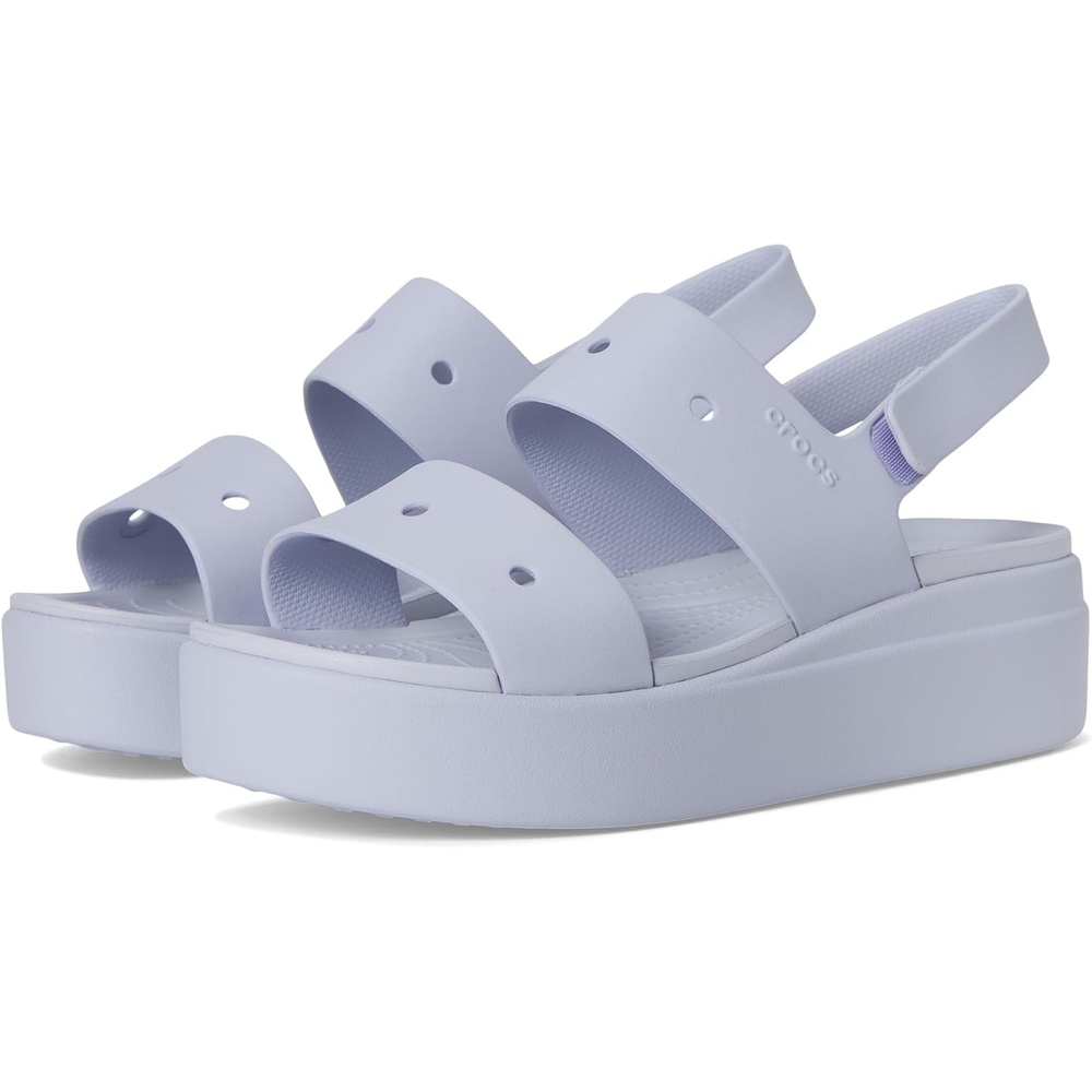 image:imageCrocs Womens Brooklyn 4U Low Wedges Platform Wedge Sandals for WomenPurple Moon