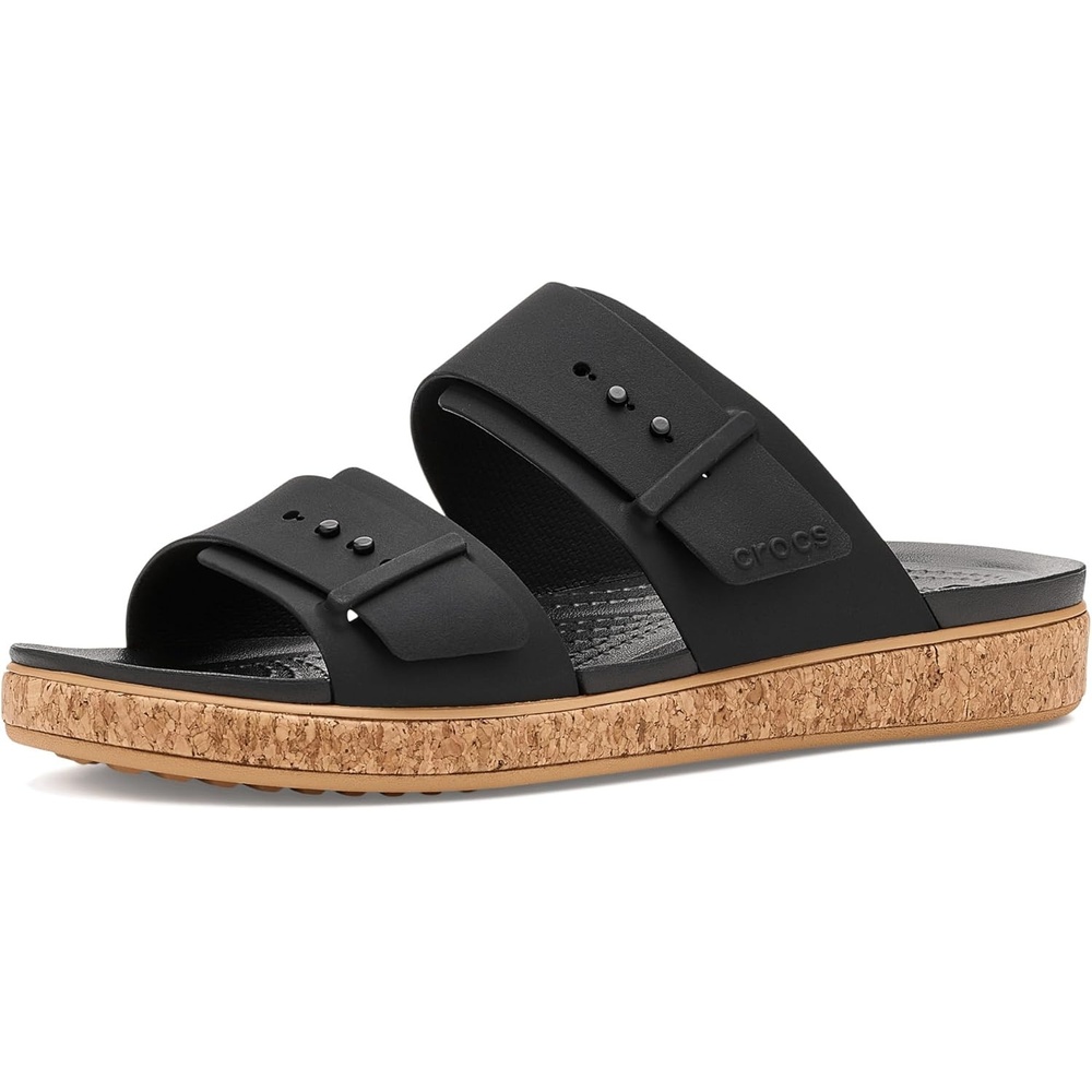 image:imageCrocs Womens Brooklyn Buckle Low SandalsBlack 2