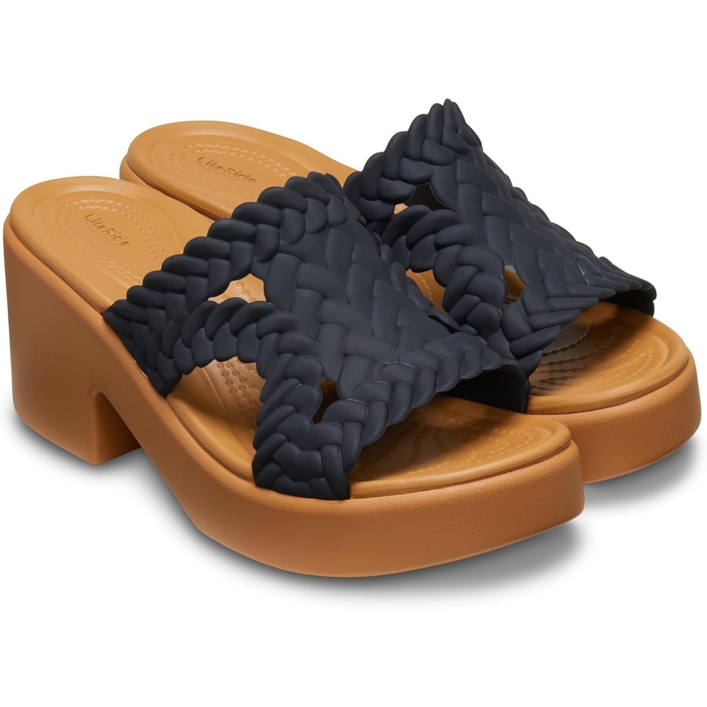image:imageCrocs Womens Brooklyn HeelsBlack Woven