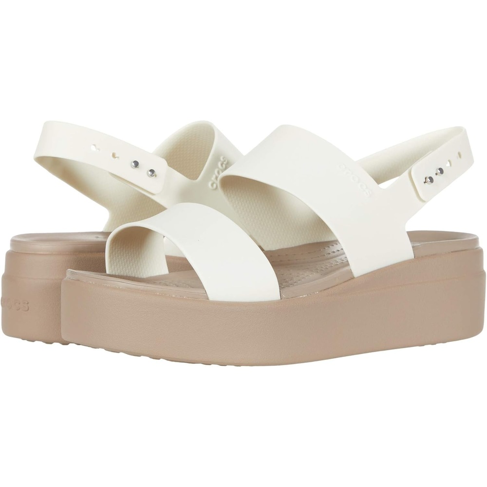 image:imageCrocs Womens Brooklyn Low Wedge SandalsOyster