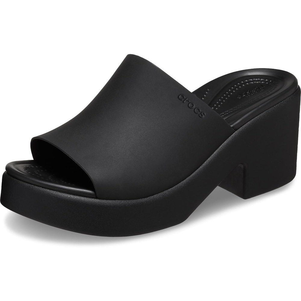 image:imageCrocs Womens Brooklyn Slide Heel SandalsBlackBlack