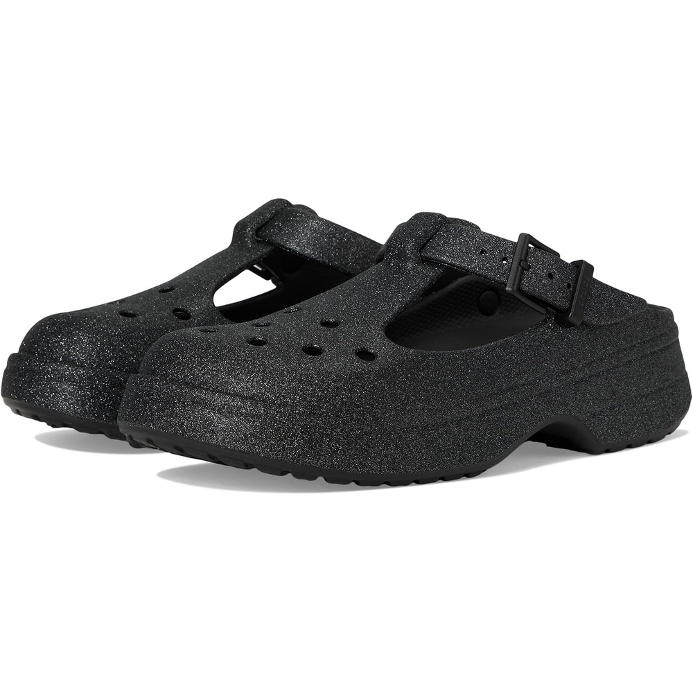 image:imageCrocs Womens Classic Mary Jane ClogsBlack Glitter