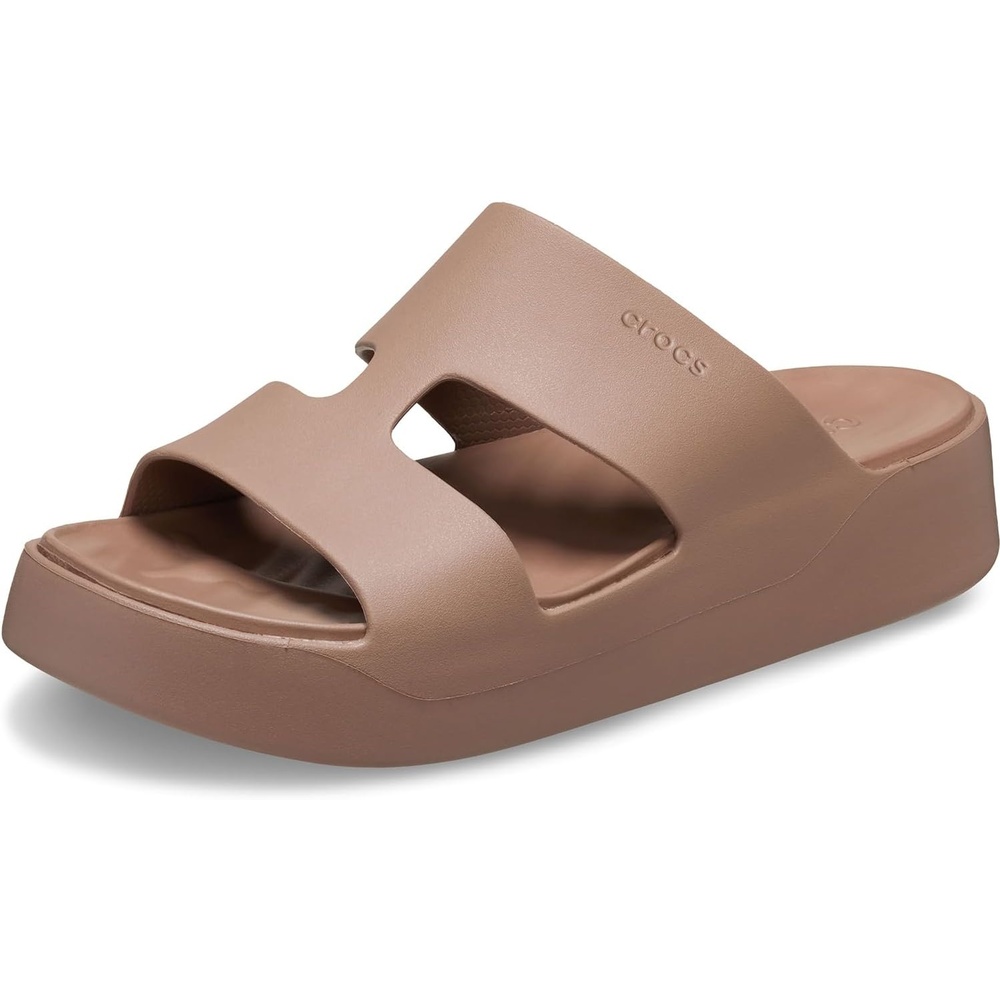 image:imageCrocs Womens Getaway Platform HStrap Wedge SandalsLatte