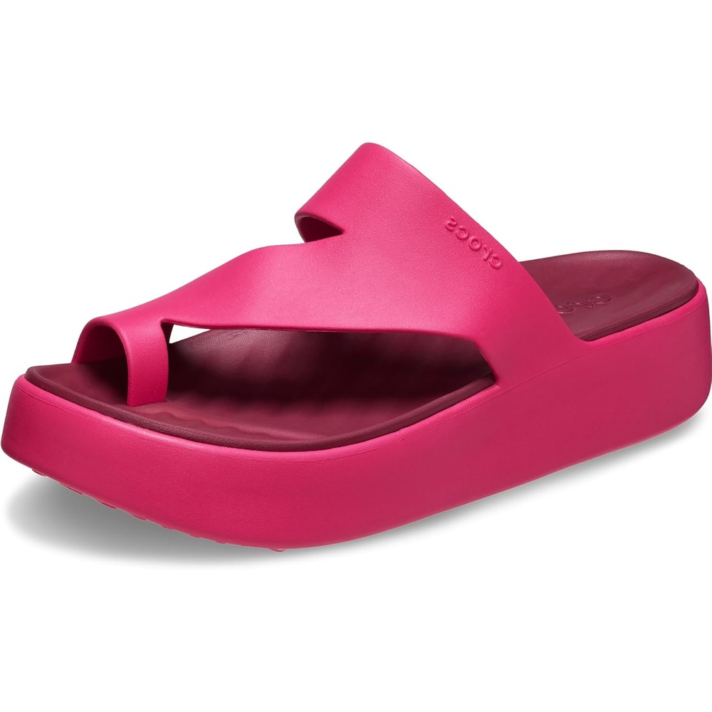 image:imageCrocs Womens Getaway Toe Loop Platform SandalsDragon Fruit