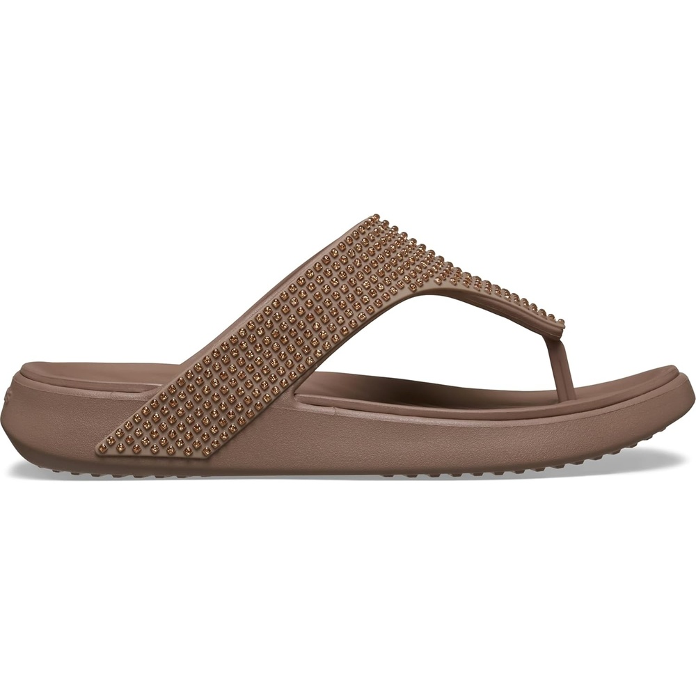 image:imageCrocs Womens Getaway Triangle Flip FlopsLatte Gems