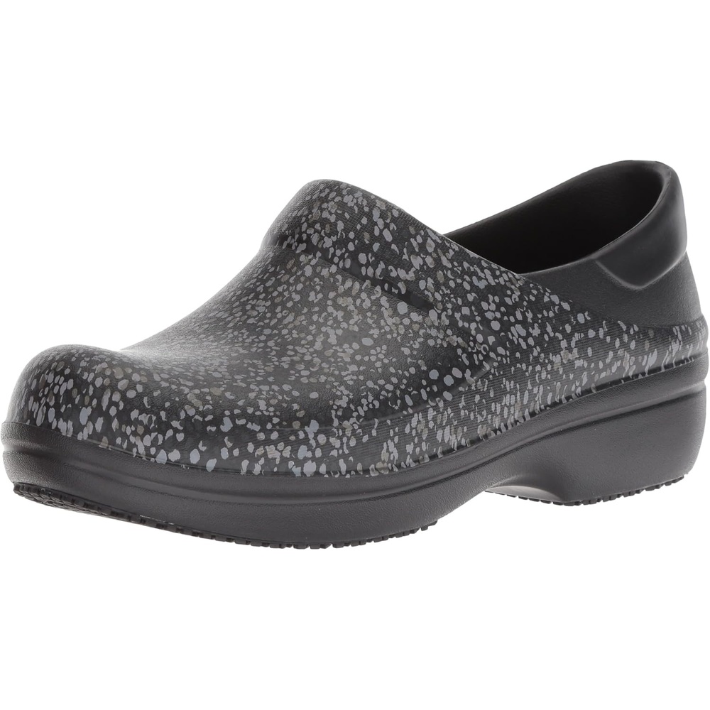 image:imageCrocs Womens Neria Pro II Work Clogs Enclosed Toe Slip Resistant All Day ComfortBlackDots