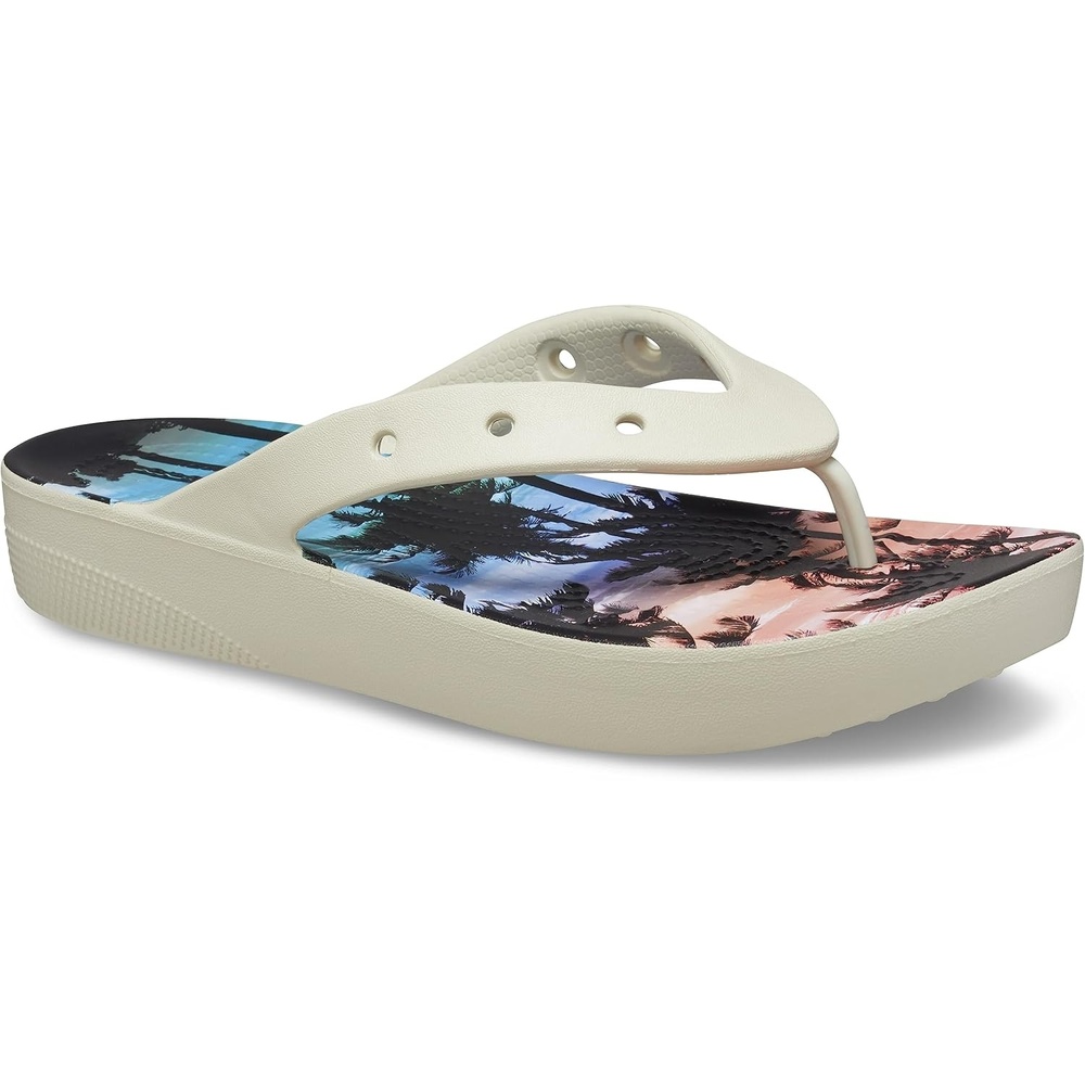 image:imageCrocs Womens Platform Flip Flop SandalBoneMulti
