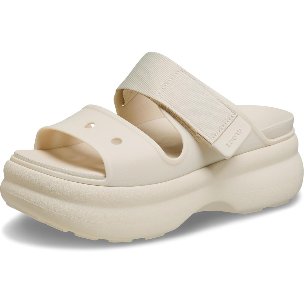image:imageCrocs Womens Soho TwoStrap Sandals 24 Inch Platform LiteRide SinkIn Footbed Adjustable Upper StrapFrappe