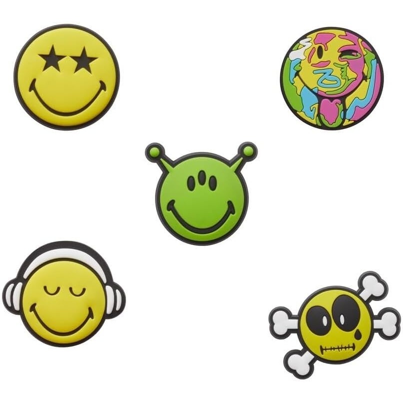 image:imageCrocs unisex adult Jibbitz Icon Pack  Jibbitz Shoe CharmsSmiley