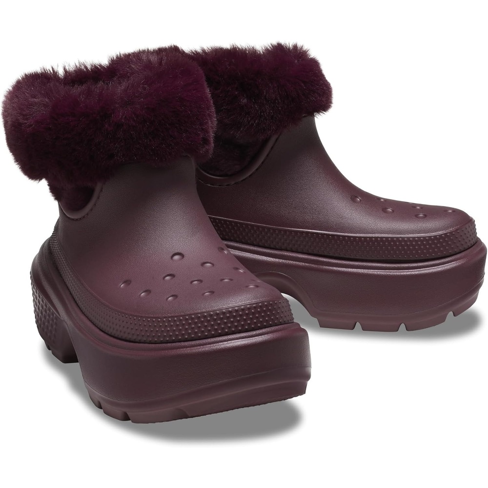 image:imageCrocs unisexadult Stomp Lined Shorty BootsDark Cherry