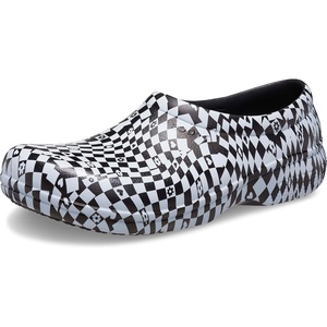 Crocs Adult On The Clock Clogs Slip On Slip Resistant Work Shoes(Black/White)