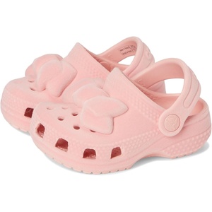 Crocs Baby Girls’ Classic Littles Clogs(Powder Pink Velvet)