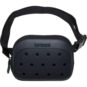 Crocs Classic Belt Waist Bag, Customizable Fanny Pack, Personalize with Jibbitz Charms, Pond, One Size(Black)