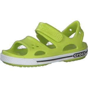 Crocs Girls’ Crocband II Sandals(Lime Punch Black)