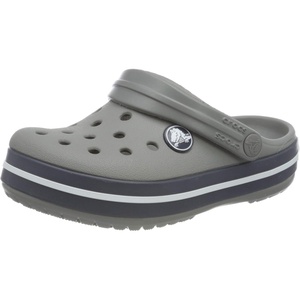 Crocs Girls’ Crocband II Sandals(Smoke/Navy)
