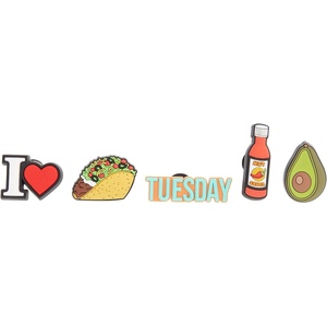 Crocs Jibbitz 5-Pack Food Shoe Charms | Jibbitz for Crocs, Taco Tuesday, One Size