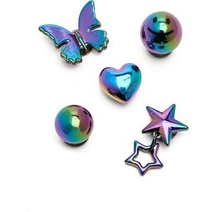 Crocs Jibbitz Bling & Jewelry Shoe Charm Packs(Iridescent Meta 5 Pack)