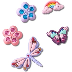 Crocs Jibbitz Cute Pets & Animals Shoe Charm Packs, Magical Garden Bug, 5-Pack