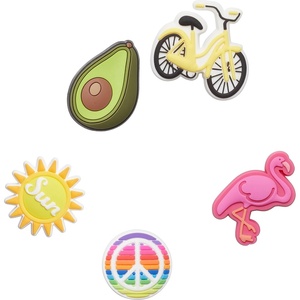 Crocs Jibbitz Elevated Lights Up Cacti 5 Pack Shoe Charms Unisex Accessories(Sunny Days)