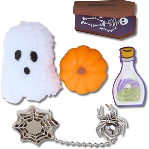 Crocs Jibbitz Spooky Halloween Shoe Charms, Spooky Halloween, 5-Pack