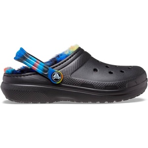 Crocs Kids’ Classic Lined Clog(Black/Multi)