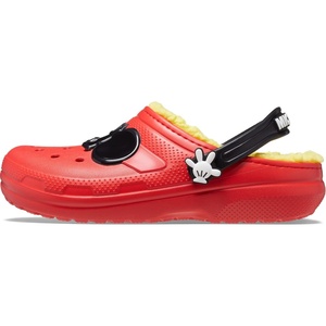 Crocs Kids’ Classic Lined Disney Clogs, Mickey and Minnie Mouse Shoes and Slippers(Mickey Mouse)