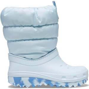 Crocs Kids’ Classic Lined Neo Puff Boot(Mineral Blue)