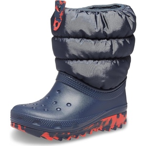 Crocs Kids’ Classic Lined Neo Puff Boot(Navy)