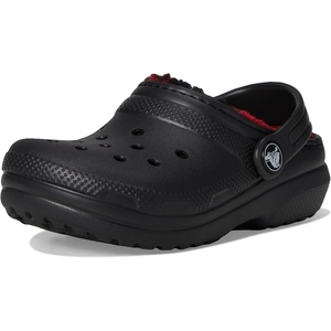 Crocs Kids’ Classic Seasonal Graphic Clogs(Buffalo Plaid/Black/Varsity Red 1)