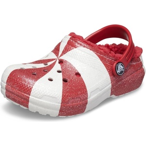 Crocs Kids’ Classic Seasonal Graphic Clogs(White/Red)