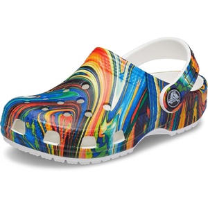 Crocs Kids’ Classic Tie Dye Clogs(Bright Cobalt/White)