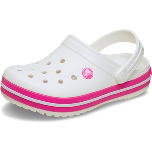 Crocs Kids Crocband Clogs(White/Pink Crush)