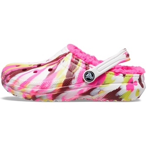 Crocs Kids Crocsfunlab Buzz Woody Clog (Toddler/Little Kid)(Electric Pink/Multi Marbled Tie-dye)