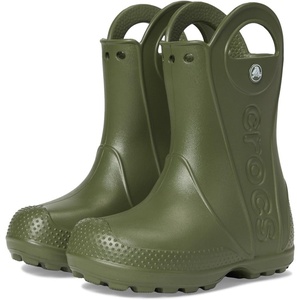 Crocs Kids’ Handle It Rain Boots | Waterproof Slip On Shoes | Kids’ Rain Boots(Army Green)