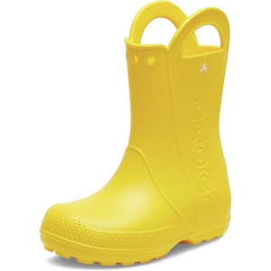 Crocs Kids’ Handle It Rain Boots | Waterproof Slip On Shoes | Kids’ Rain Boots(Yellow/Yellow)