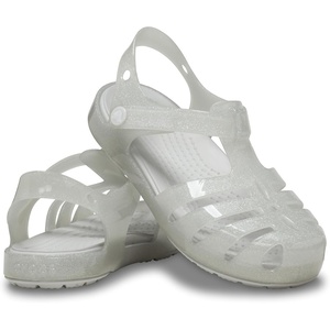 Crocs Kids Isabella Fisherman Sandal(Silver Glitter)