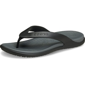 Crocs Men’s Coast Flip Flops, Sandals for Men(Black/Slate Grey)