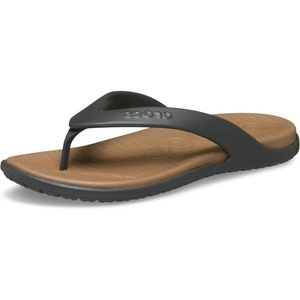 Crocs Men’s Coast Flip Flops, Sandals for Men(Sepia/Dark Cocoa)