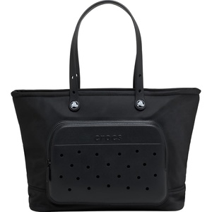 Crocs Nylon Tote Bag, Personalize with Jibbitz Charms(Black)