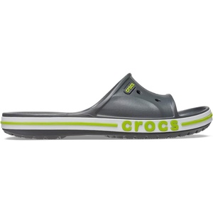 Crocs Unisex Adult Bayaband Slide Sandals(Slate Grey/Lime Punch)
