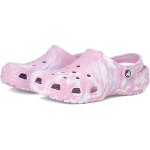Crocs Unisex Adult Classic Marbled Tie-dye Clogs(Hydrangea/Multi)