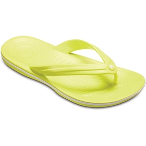 Crocs Unisex Adult Crocband Flip Flop Sandal(Tennis Ball Green/White)