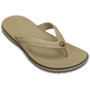 Crocs Unisex Adult Crocband Flip Flop Sandal(Tumbleweed/Espresso)