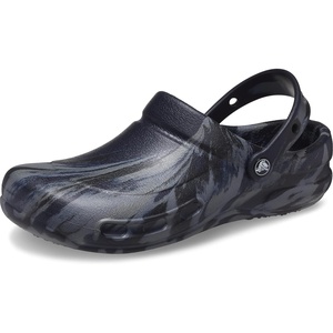 Crocs Unisex-Adult Bistro Graphic Clogs, Slip Resistant Work Shoes(Deep Navy/Multi)