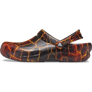 Crocs Unisex-Adult Bistro Graphic Clogs, Slip Resistant Work Shoes(Hot Lava Print)