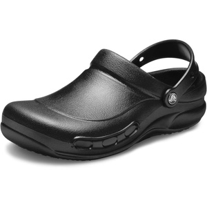 Crocs Unisex-Adult Bistro Work Clogs | Enclosed Toe | Slip Resistant | All Day Comfort(Black)