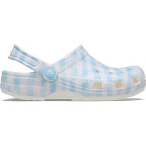 Crocs Unisex-Adult Classic Clog – Seasonal Graphic(White/Blue 1)