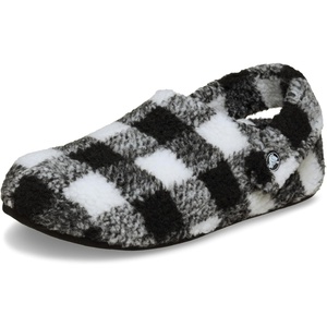 Crocs Unisex-Adult Classic Cozzzy Lined Slipper(Buffalo Plaid/Varsity Black/White)
