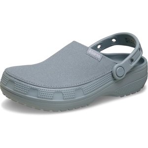 Crocs Unisex-Adult Classic Crafted Canvas & Suede Clogs(Concrete)