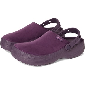 Crocs Unisex-Adult Classic Crafted Canvas & Suede Clogs(Plush Plum Velvet)